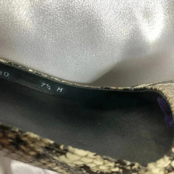 Stuart Weitzman Women’s Python Embossed Leather Platforms Heels Pumps Si… - Picture 6 of 8